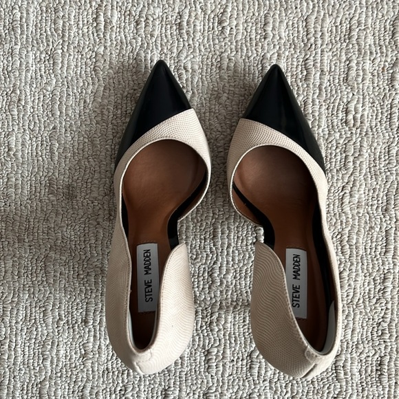 Steve Madden Paigely Nude Cap Toe D’Orsay Pointed Toe Pump size 8 - Picture 9 of 13